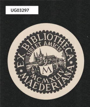 Ex libris bibliotheca Maederiana
