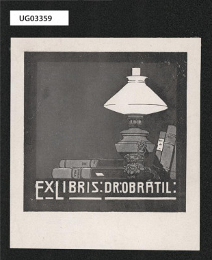 Ex libris: Dr : Obrátil: