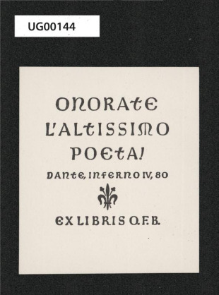 Ex libris O.F.B.
