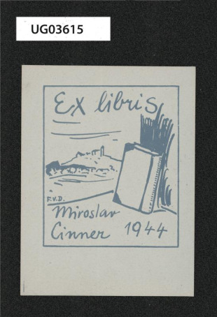 Ex libris Miroslav Cinner 1944