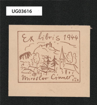 Ex libris 1944 Miroslav Cinner