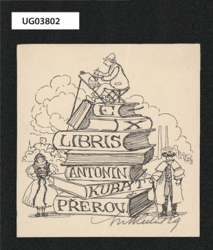 Ex libris Antonín Kubát Přerov (ipse sibi)