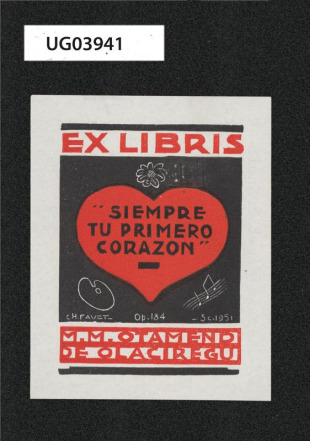 Ex libris M.M.Otamendi de Olaciregui