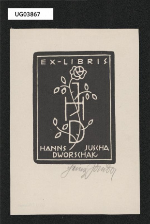 Exlibris Hanus Juscha Dworschak