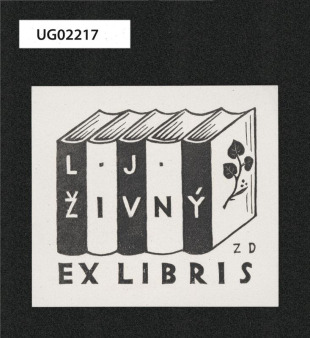 Ex libris L. J. Živný