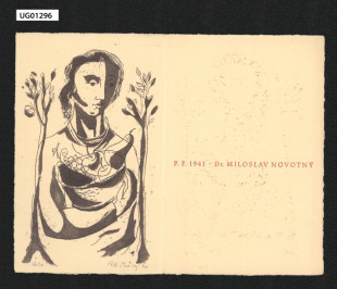 novoročenka - dvojlist, P.F. 1941 - Dr. Miloslav Novotný