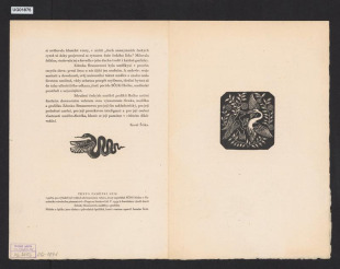 Pamětní spis Hollara z r. 1954, k 20. výročí umrtí Zdenky Braunerové