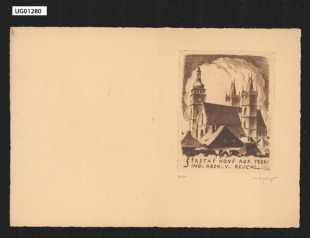 Novoročenka 1928; šťastný nový rok 1928! / ing. arch. V. Rejchl