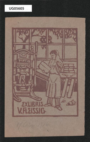 Ex libris V. Fleissig