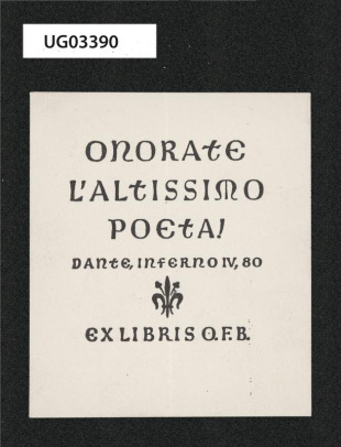Ex libris O. F. B. (Otto František Babler)