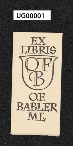 Ex libris O. F. Babler ml.
