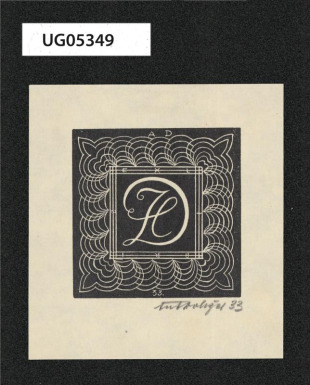 Ex libris H D (Helena Doležalová)