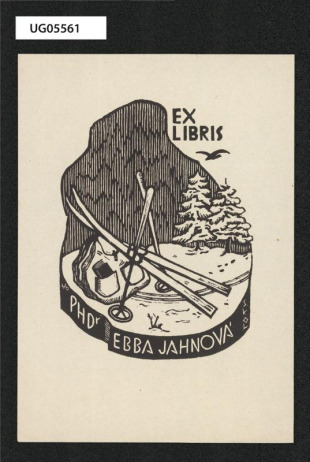 Ex libris PHDr Ebba Jahnová Skol