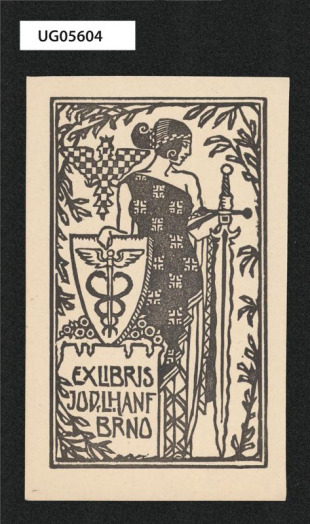 Ex libris JUDr. L. Hanf Brno