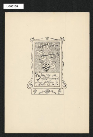 Hospodine / polituj / ny / Nikolaus Aleš, pictor, / Bohemus Miroticensis. / při dwoře p. A. Brandeise na / Sukdole L. P. 1878 (ex libris)
