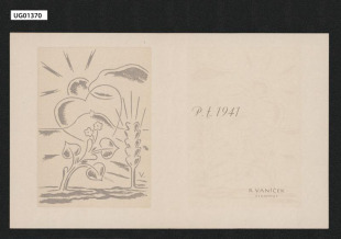 novoročenka (dvojlist), P.f. 1941 B. Vaníček/Olomouc