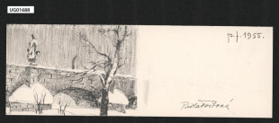 novoročenka 1955, vlastní, dvojlist; p.f. 1955 Pavla Fořtová