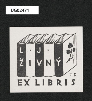 Ex libris L. J. Živný