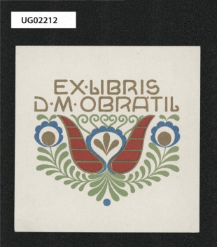 Ex libris D.M. Obrátil