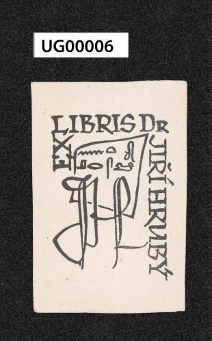 Ex libris Dr Jiří Hrubý