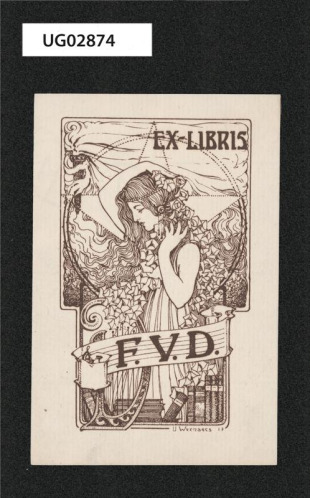Ex libris F. V. D.