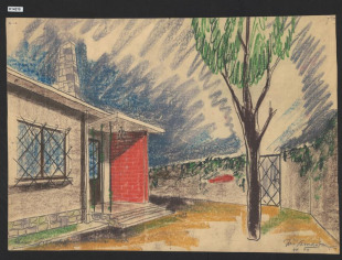 Scénický návrh, J. B. Shaw "Život paní Warrenové"