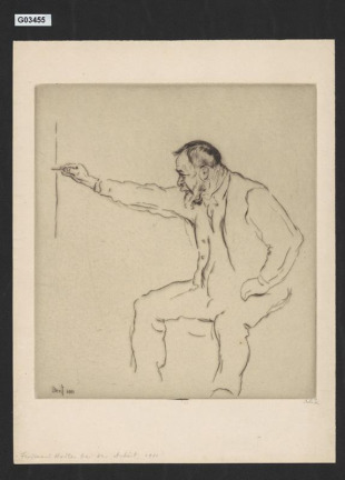 Ferdinand Hodler při práci