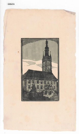 (Radnice v Olomouci od Caesarovy kašny)