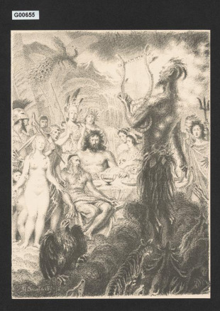 Satyr v shromáždění bohů