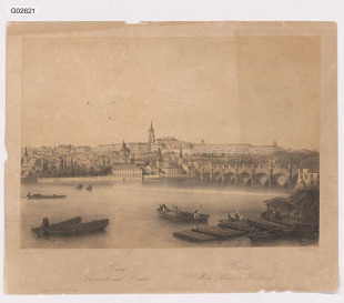 Praha, pohled na Hradčany z Malé Strany