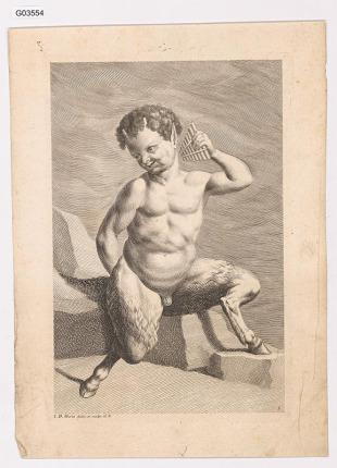 Faun hrající na syrinx