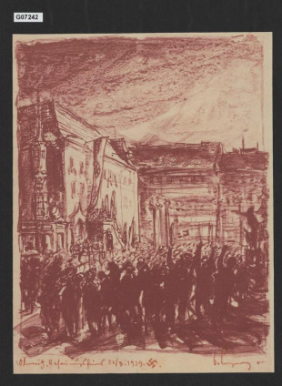 Před radnicí v Olomouci 21.3.1939