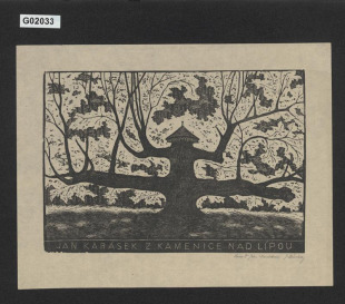 Ex libris Jan Karásek z Kamenice nad Lipou