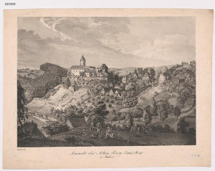 Ansicht der Alten Burg Eulenberg (Pohled na hrad Sovinec)