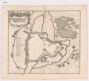 Olomoucké hradby při císařském obléhání v r. 1643 a 1644