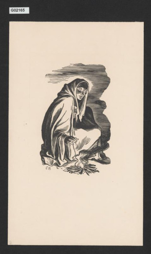 Žena nad ohněm