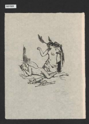 (Spící Amor a žena)
