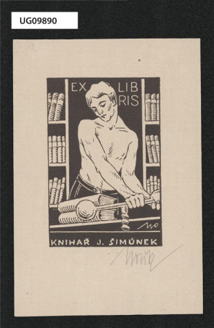 Knihař J. Símůnek (ex libris)