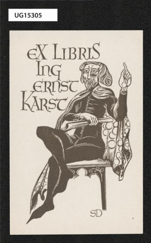 Ex libris Ing Ernst Karst