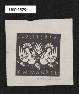 Ex libris K. M. Manžel