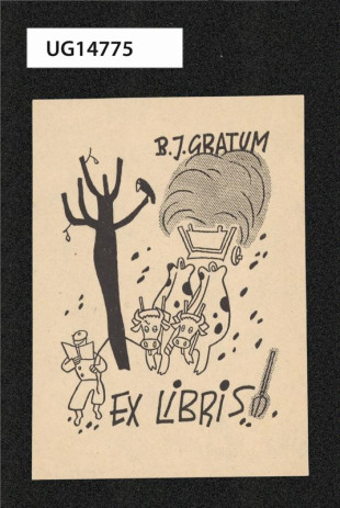 Ex libris B. J. Abatum