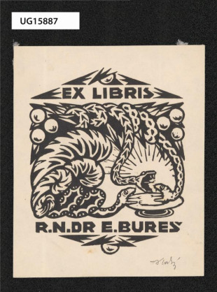 Ex libris R. N. Dr E. Bureš
