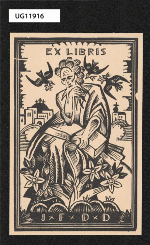Ex libris J F D D (Josef Florian - Dobré dílo)