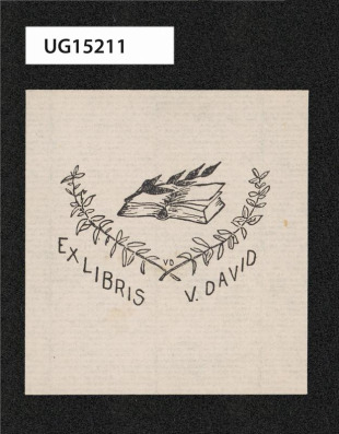 Ex libris V. David