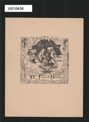 Ex libris Dra Frant. Blehy