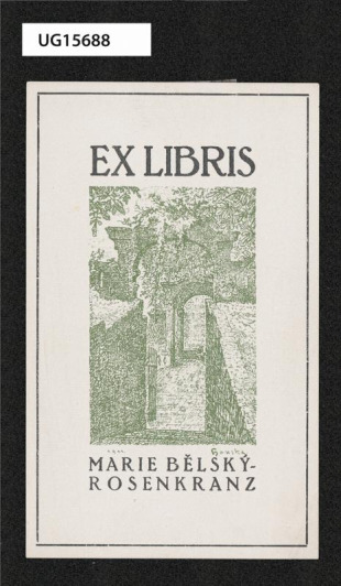 Ex libris Marie Bělský-Rosenkranz