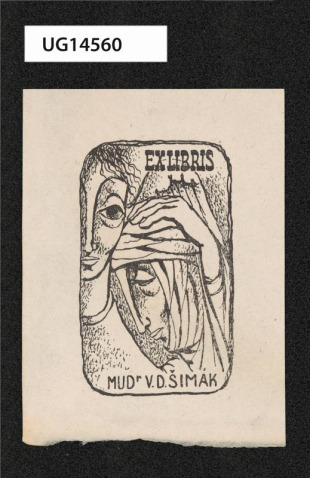 Exlibris MUDr. V. D. Šimák