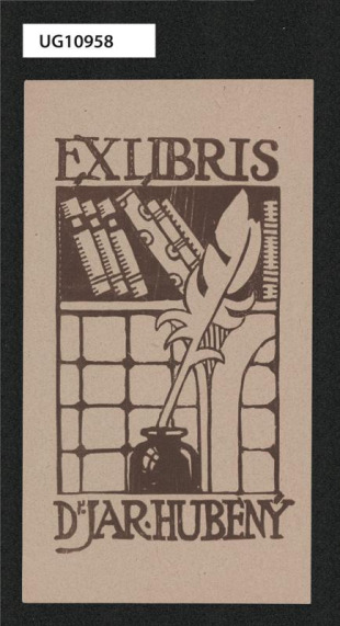 Ex libris Dr. Jar. Hubený