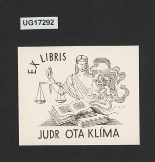 Ex libris JUDR Ota Klíma
