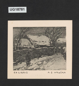 Ex libris A. E. Hruška